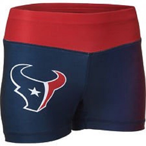 FOCO NFL Licensed Houston Texans Gradient Print Bootie Shorts - Medium