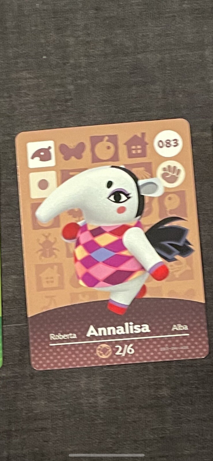 Annalisa #083 - Animal Crossing Amiibo Card ( New/Unscanned Official Amiibo)