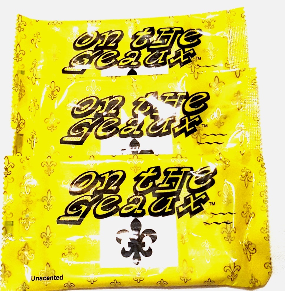 Handy 3pk New Orleans "On the Geaux" Wet Towels Hot or Cold 4x6 Cotton Unscented