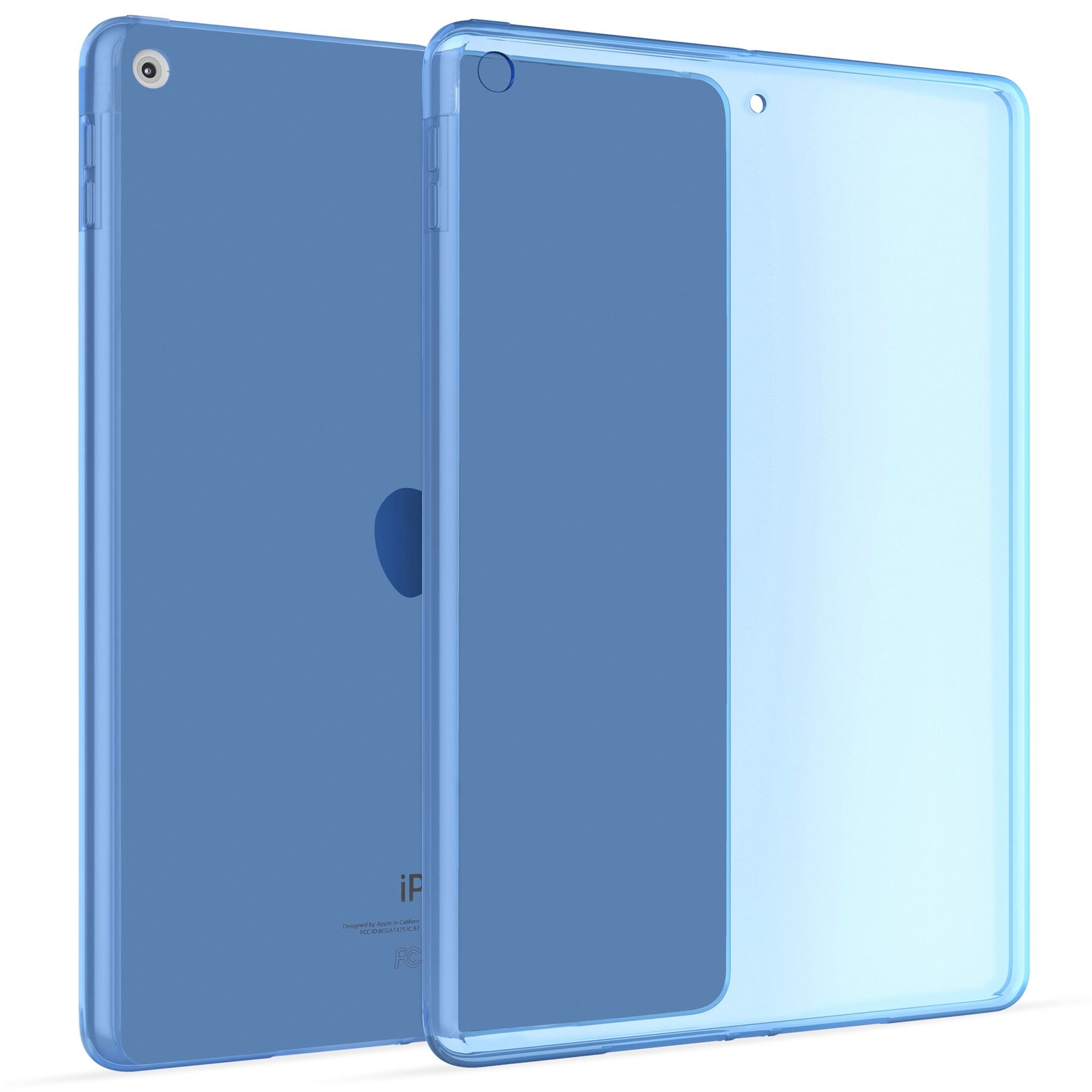 Transparent Silicone Case Compatible with Apple iPad (10.2) (2019-2020) - in Blue