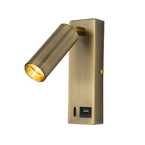 COB LED Bedside Light Wall Lamp Fixture USB Charging Port Switch Surface Mounted