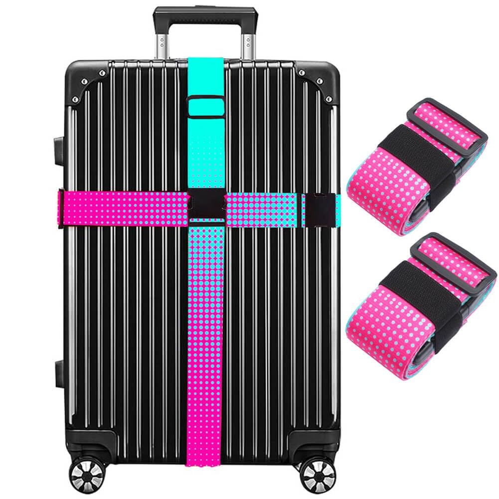 XioioiX Luggage Straps for Suitcases TSA Universal Size, Gradient Dot