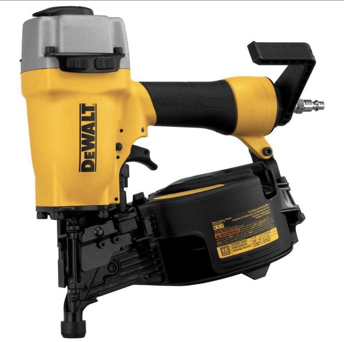 DEWALT DW66C-1R 15 Deg 2-1/2" Pneumatic Coil Siding Nailer Refurbished