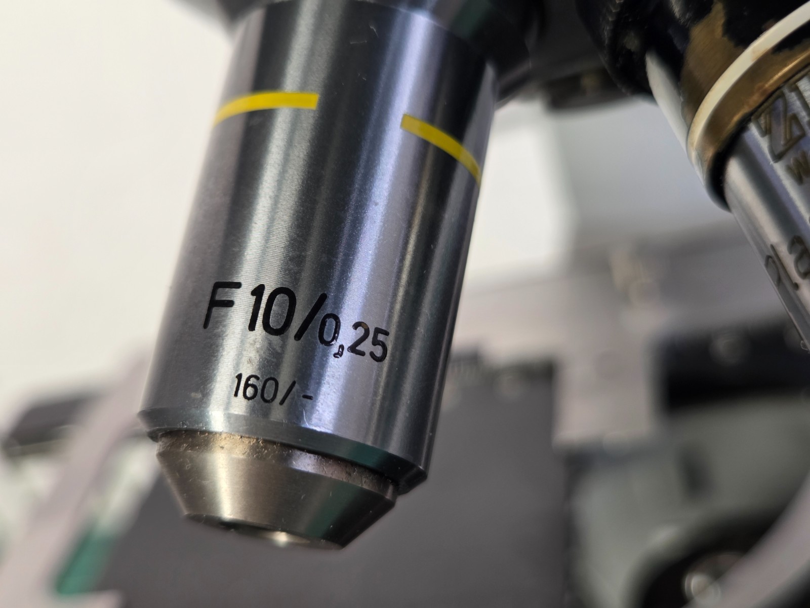 Zeiss Upright Microscope Mounted on a Metal Plate W/2 Objectives