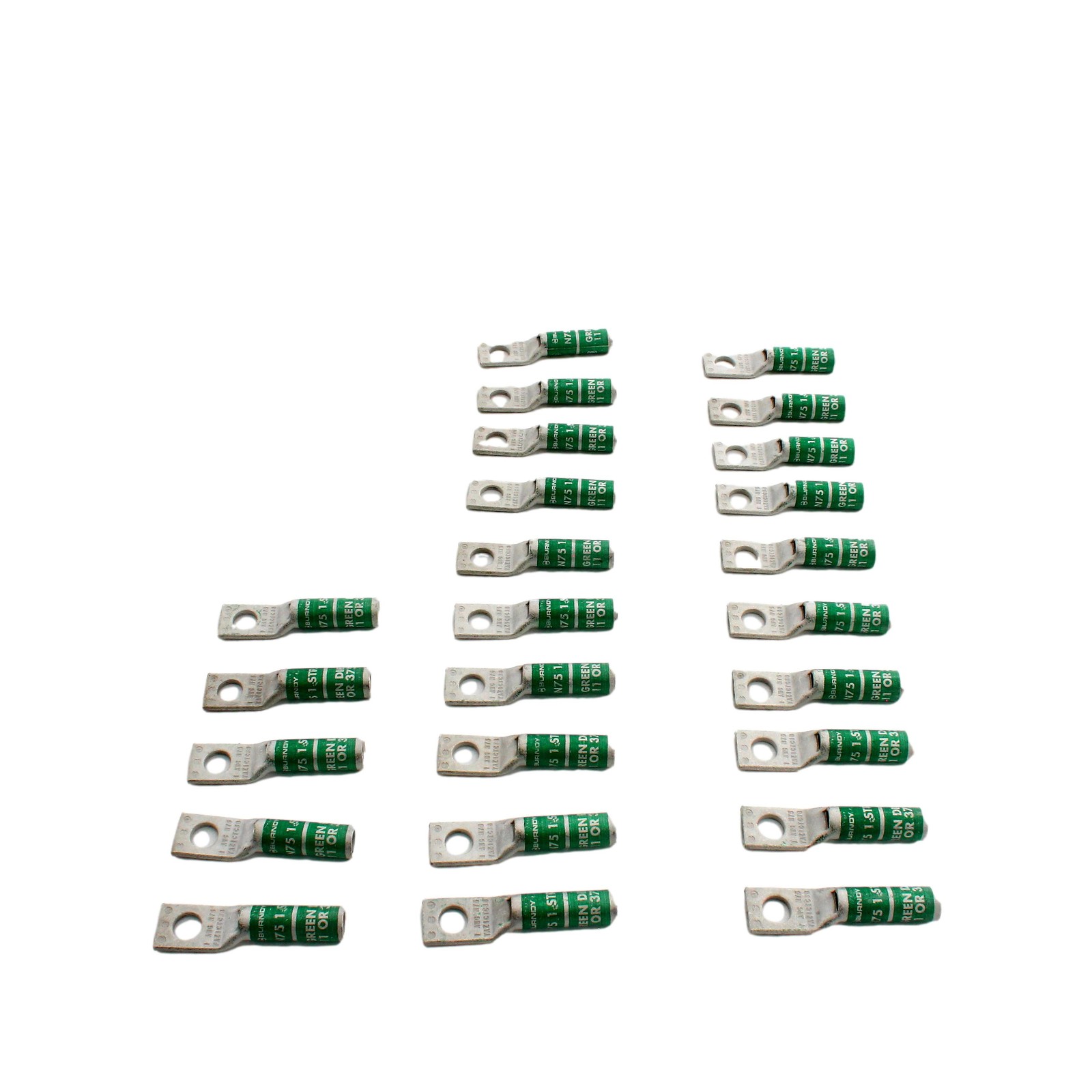 25 Hubbell Bonding Grounding Compression Lugs 1AWG 3/8" Hole Green #11 HGBL01SA
