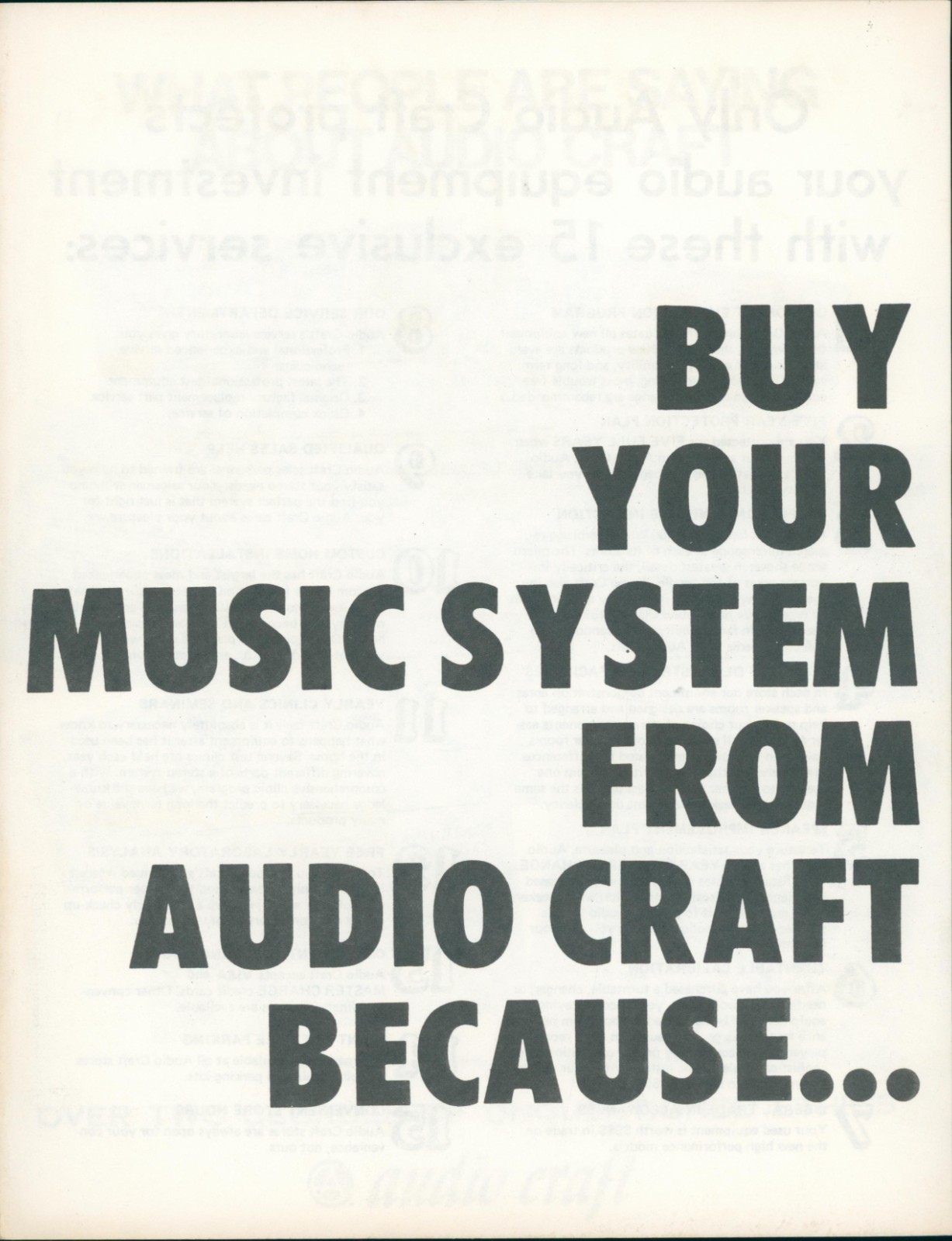 c1975 Audio Craft Dealer Mailer Cleveland OH Stereo HiFi Services Store Maps