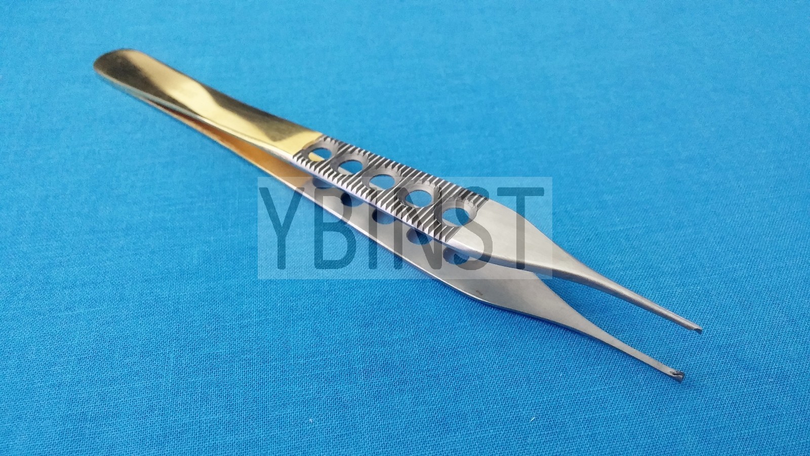 3 PCS ADSON DRESSING +BROWN+TISSUE PLASTIC SURGERY FORCEPS 6" GOLD HANDLE
