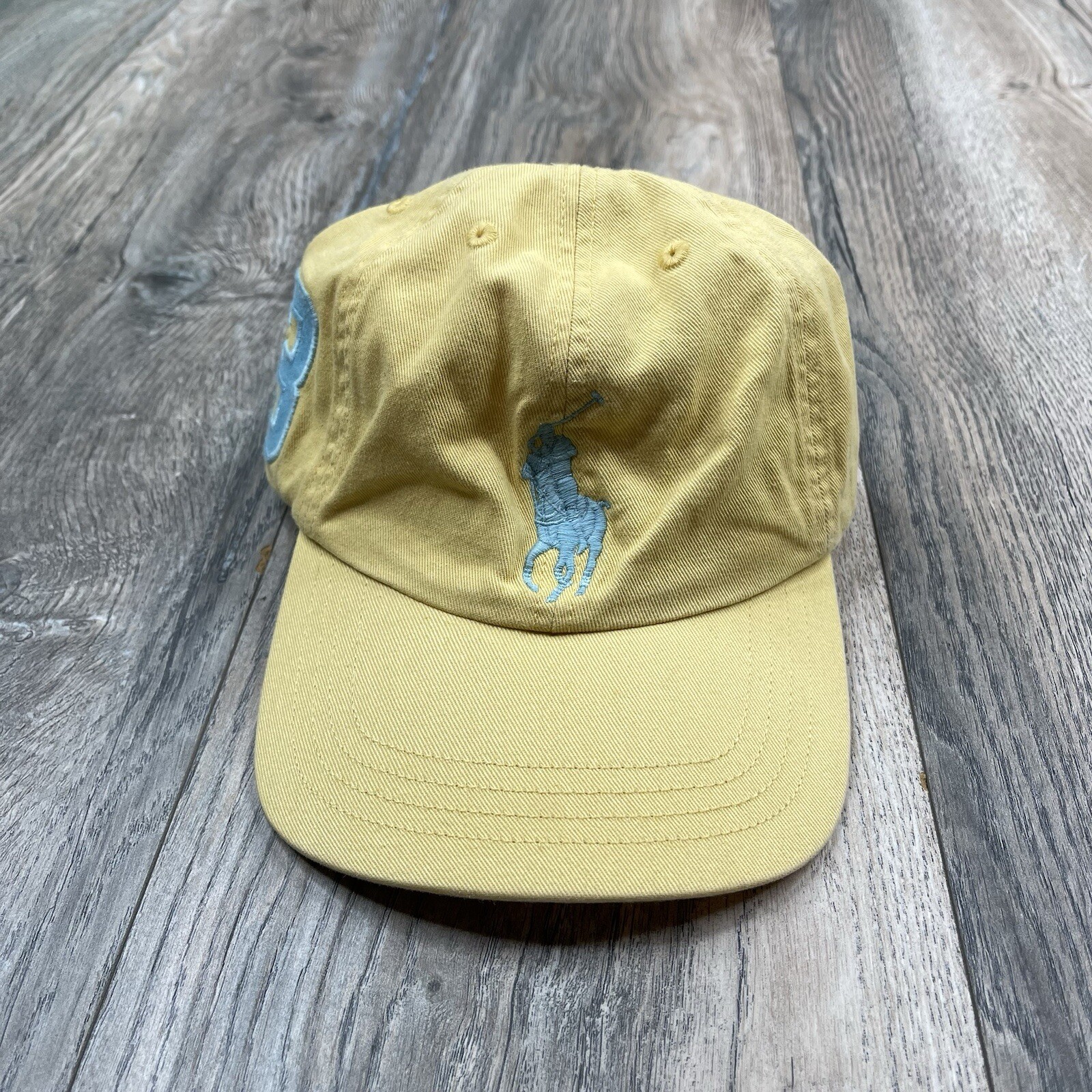 Ralph Lauren Polo Kids Boys Youth Hat Cap Strap Back Yellow Blue Big Pony 8-20