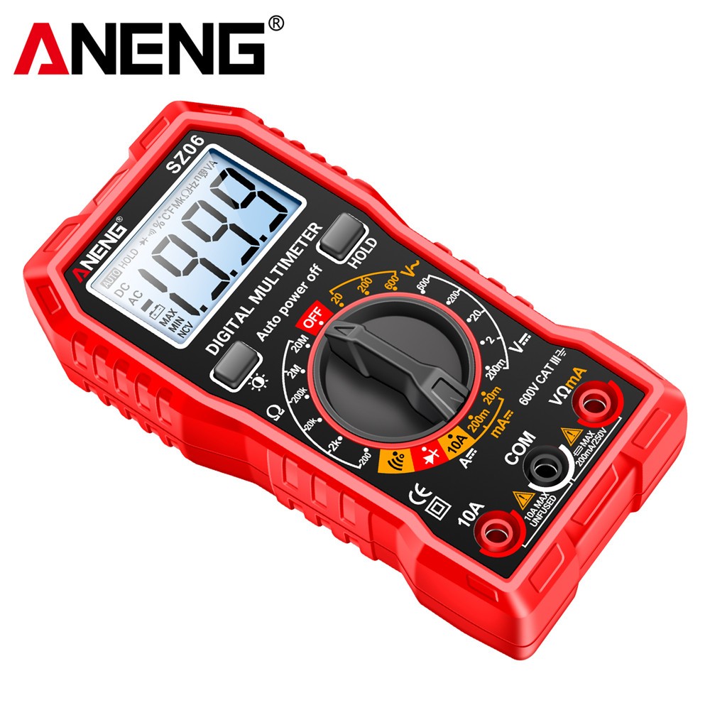 Digital Multimeter Tester AC DC Volt Ohm Amp Clamp Meter Auto Range LCD Handheld