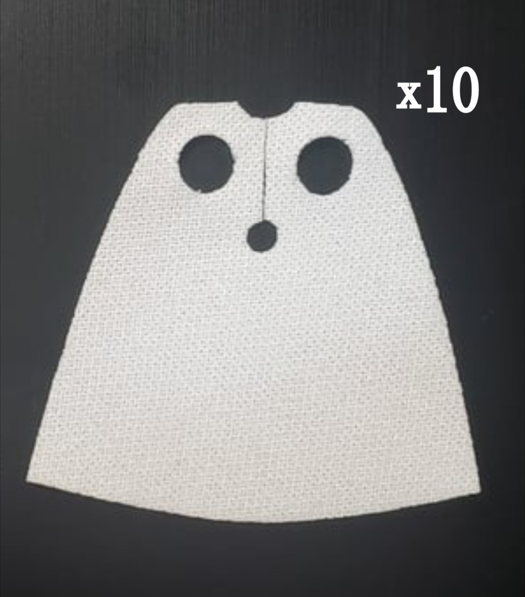 Lot Of 10 White Cloth Capes For Minifigures - Lego Compatible