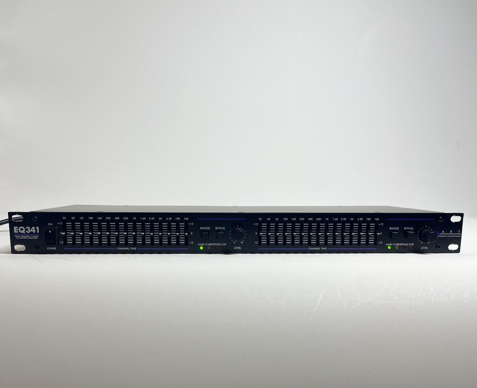 ART EQ341 Dual Channel 15 Band Graphic Equalizer 2/3 Octave Rack Mount