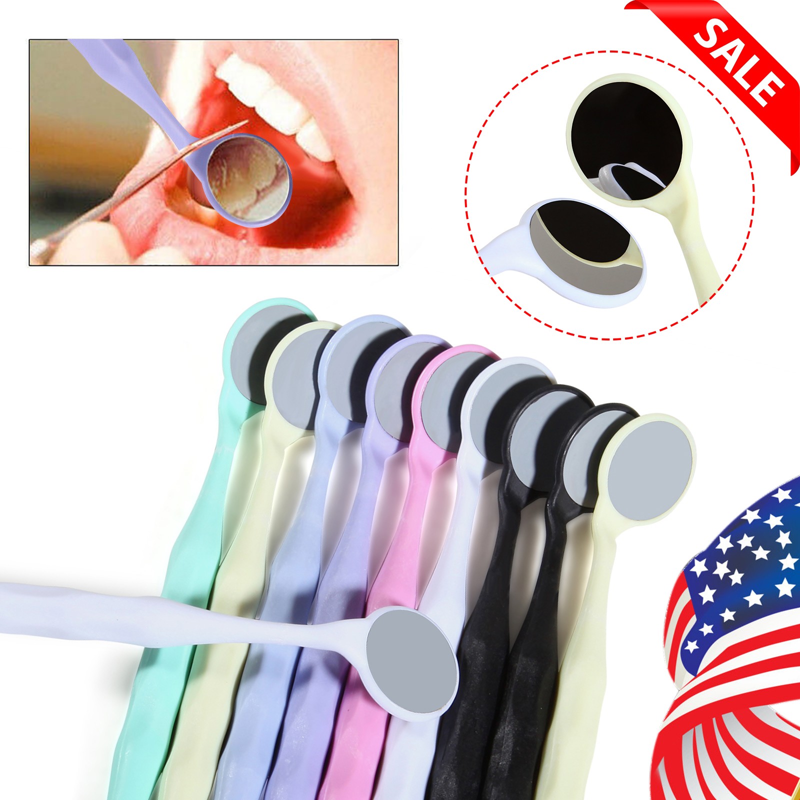 10 Pcs Dental Autoclavable PREMIUM Mouth Mirrors Front Surface Double Sided SL