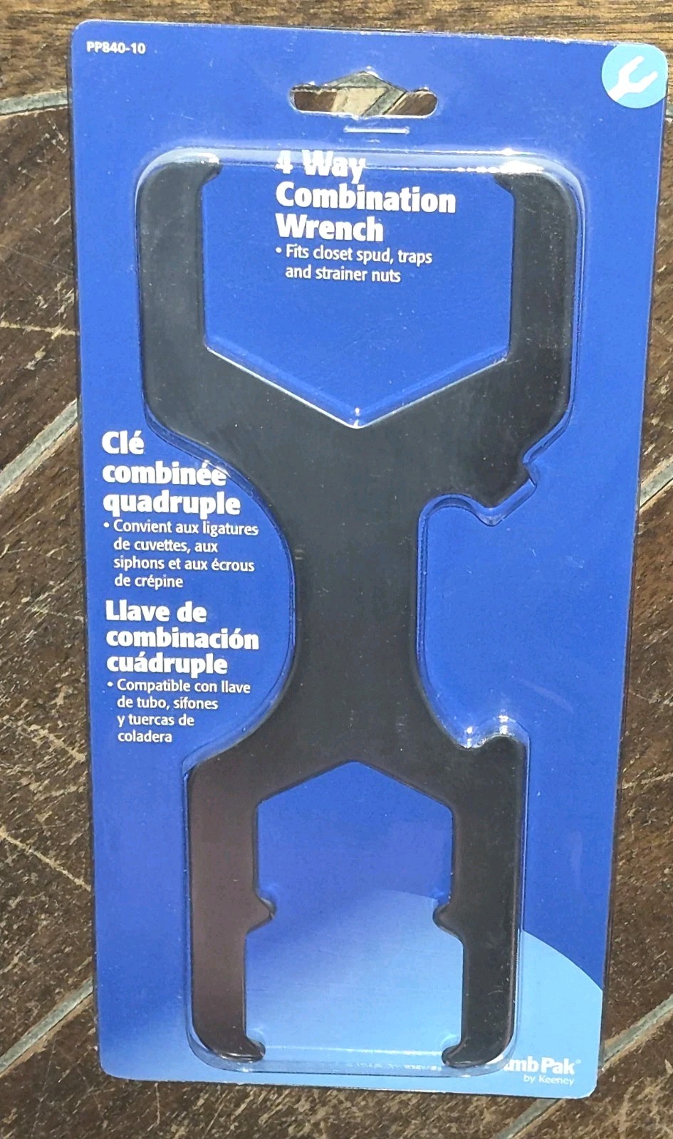 Plumb Pak 4 Way Combination Wrench: Closet Spud, Traps & Nuts - Model #PP840-10