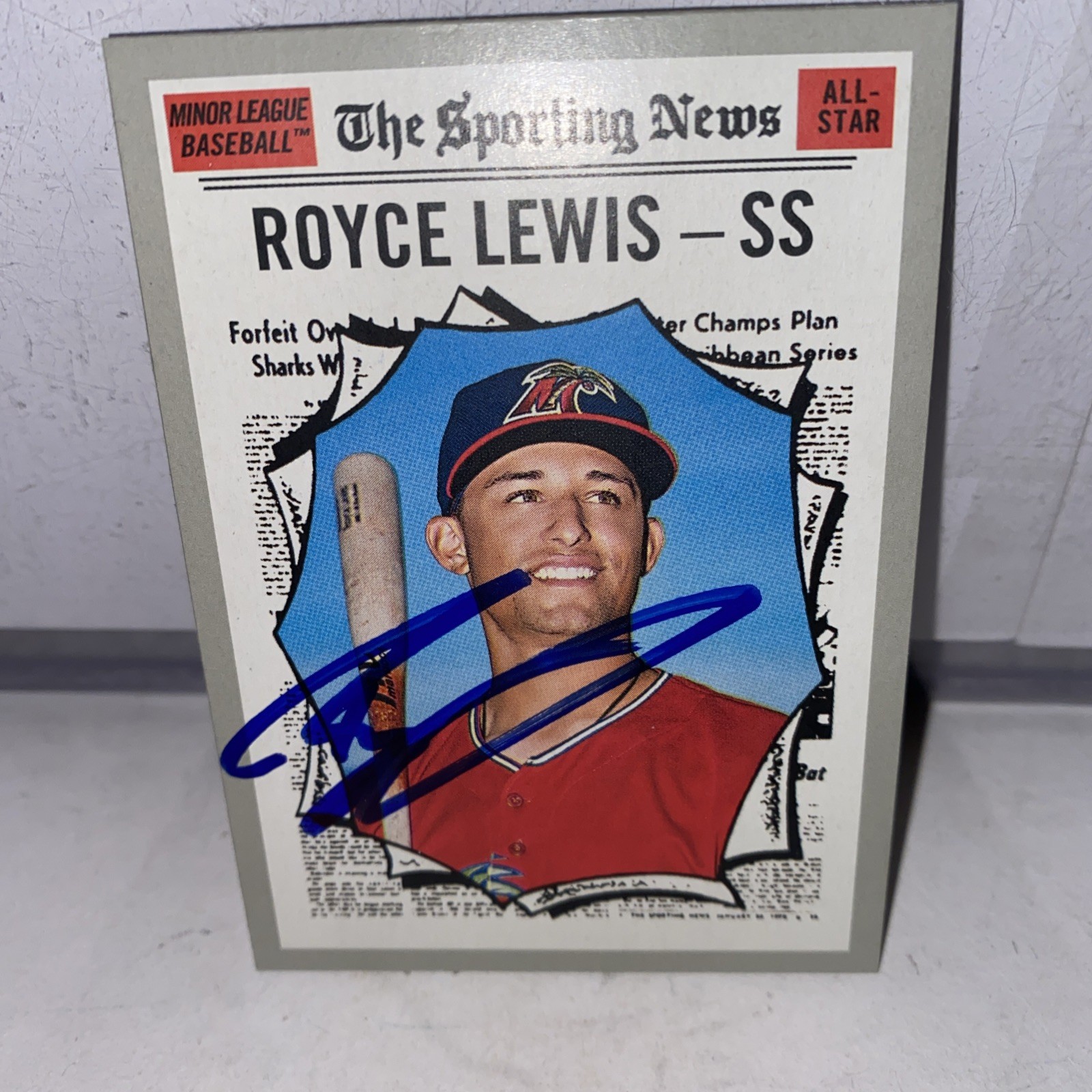 Royce Lewis Autographed 2020 Heritage Minor Sporting News AUTO IP Twins JSA COA