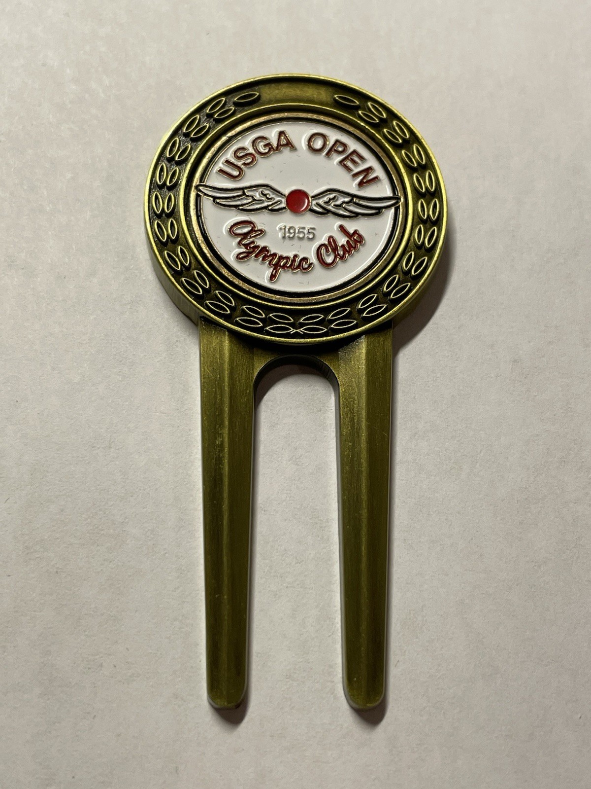 1955 U.S. Open Championship Divot Tool & 1" Coin Golf Marker - The Olympic Club