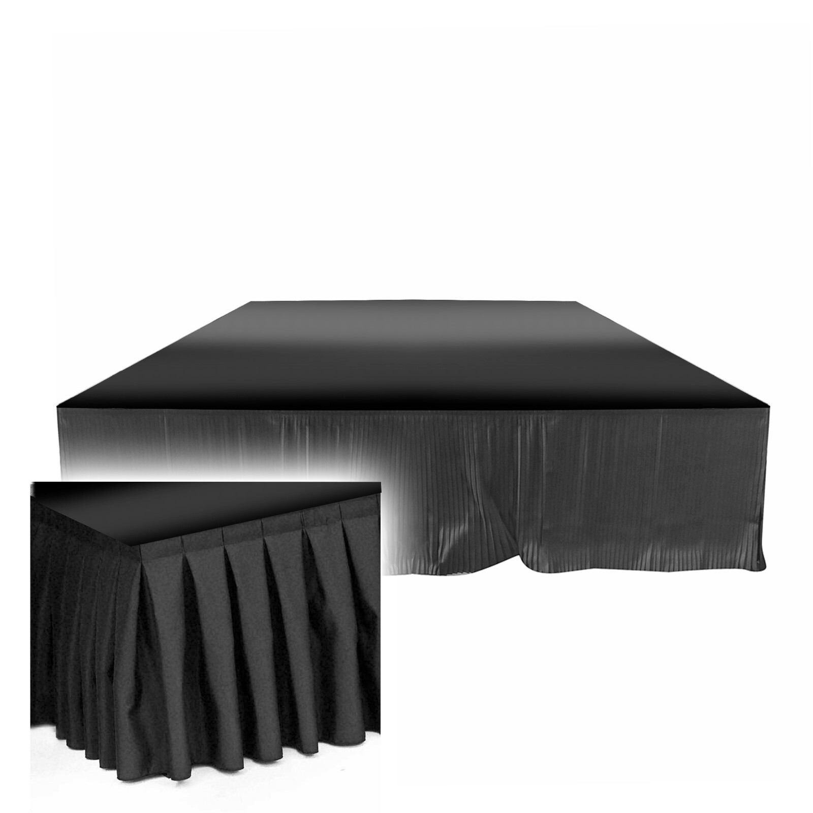 Black Stage Skirt 32 inches height and 8ft Long StageQ