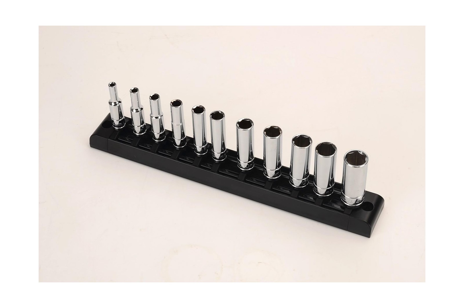11 Piece 1/4 Inch Drive 6-Point Deep Socket Set with Sturdy Hol... USA FAST SHIP
