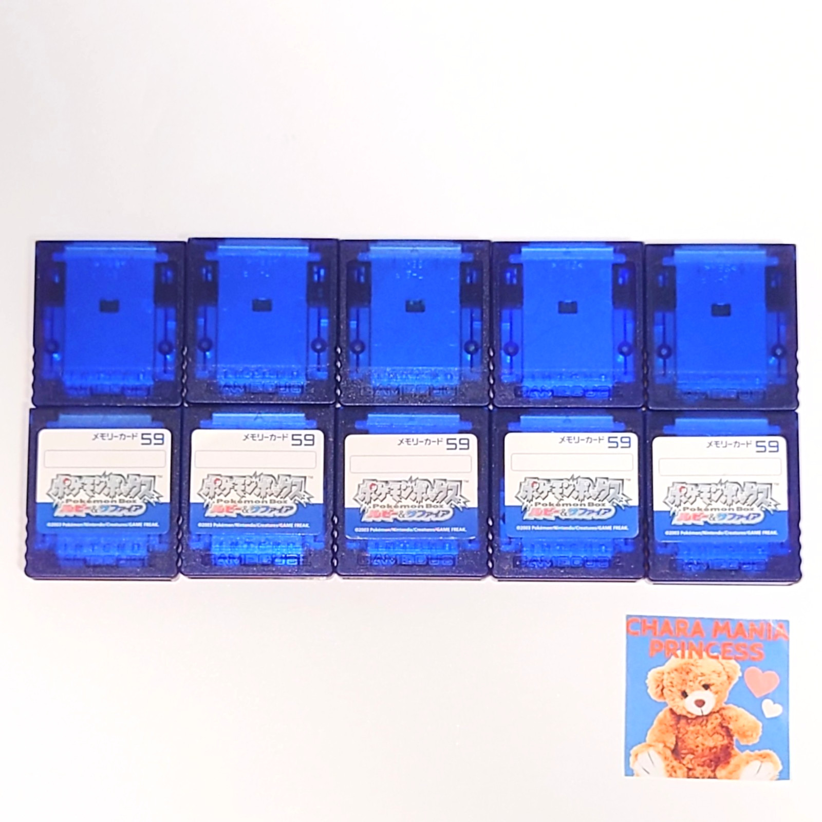 Lot 10 Nintendo GameCube GC Memory Card Pokemon Ruby Sapphire Rare Set Japan JP