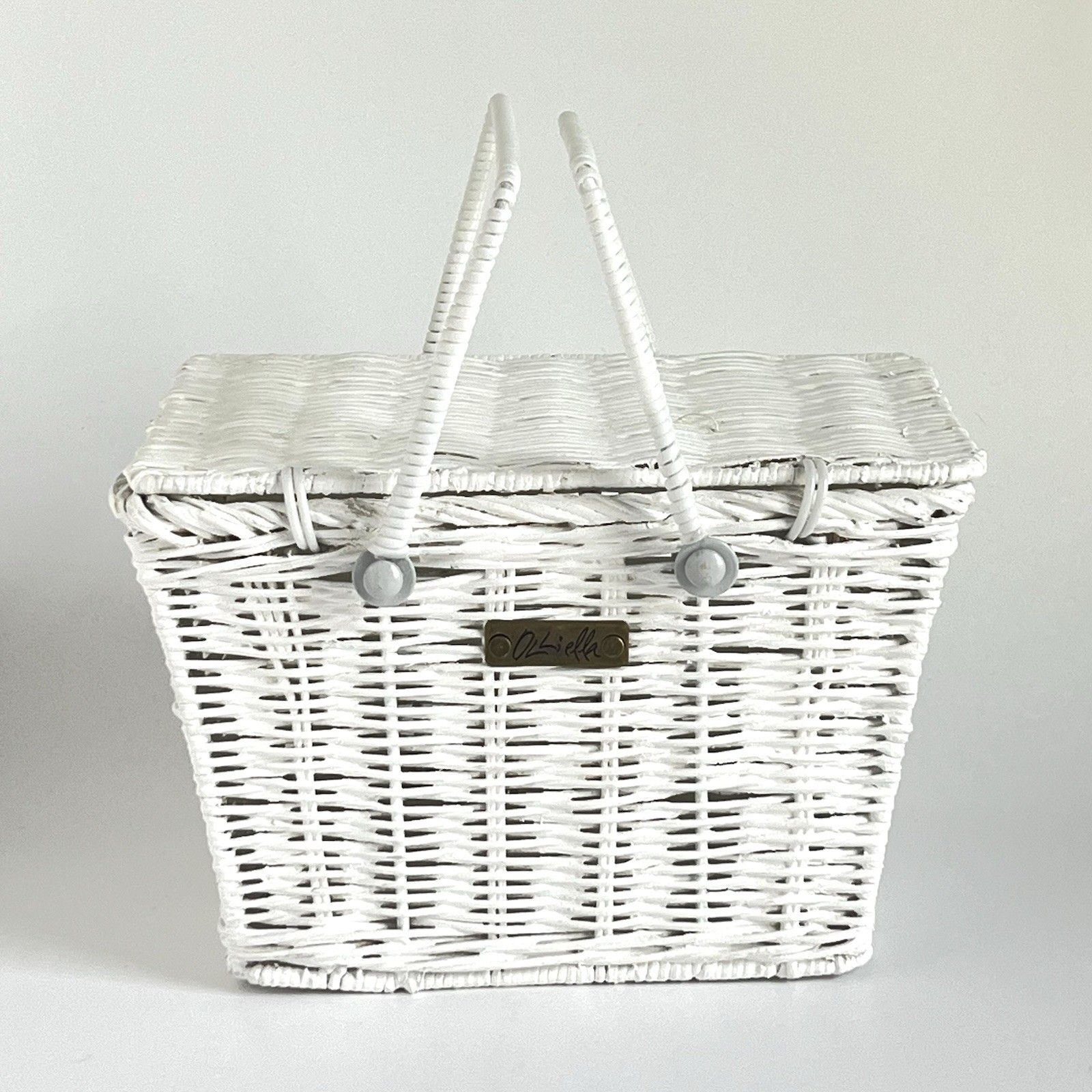 Olli Ella Piki Picnic Style Rattan Basket White Small Anthropologie Cottagecore