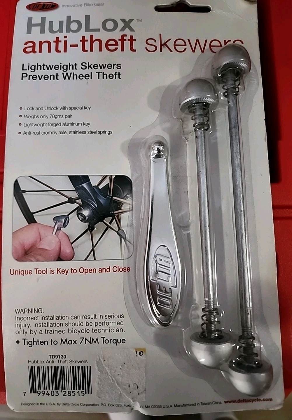 Delta HubLox: Anti-Theft Locking Skewers New TD9130