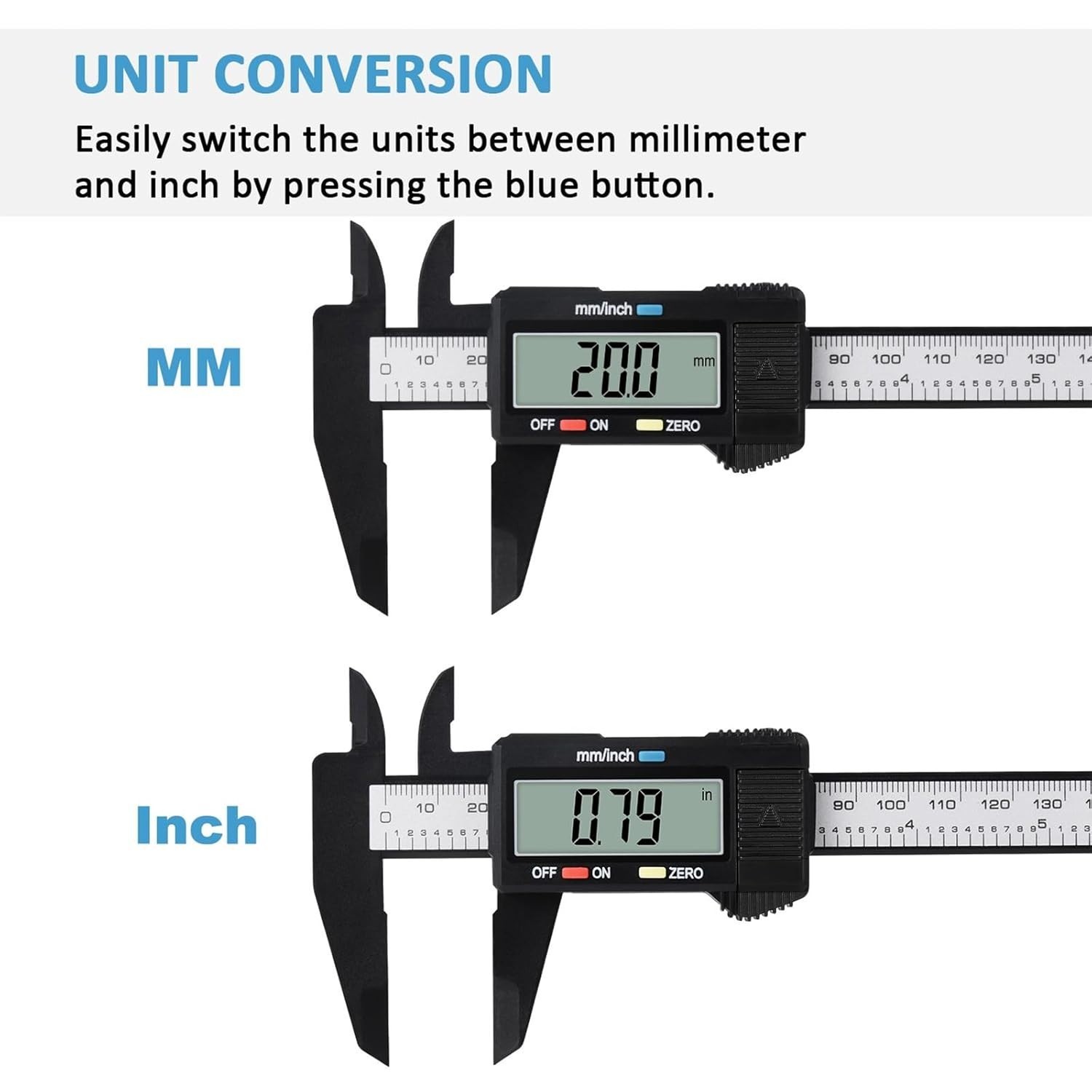 Versatile Electronic Micrometer Caliper - 0-6” Range, Auto-Off, LCD Screen