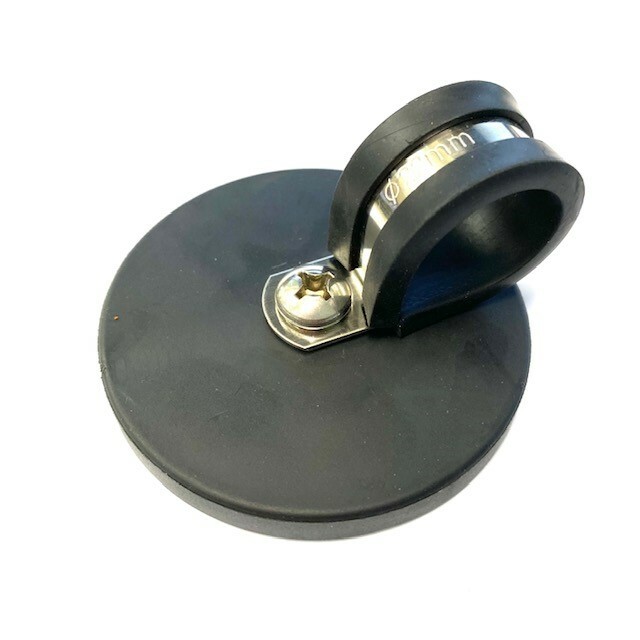 10X Strong Rubber Coated Neodymium Pot Magnet 66mm with Rubber P Clamp Magnet
