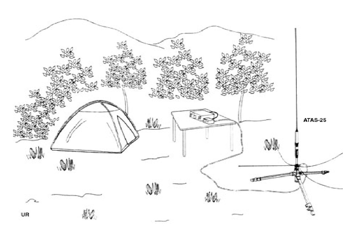 YAESU ATAS-25 PORTABLE ANTENNA SYSTEM 40-70CM