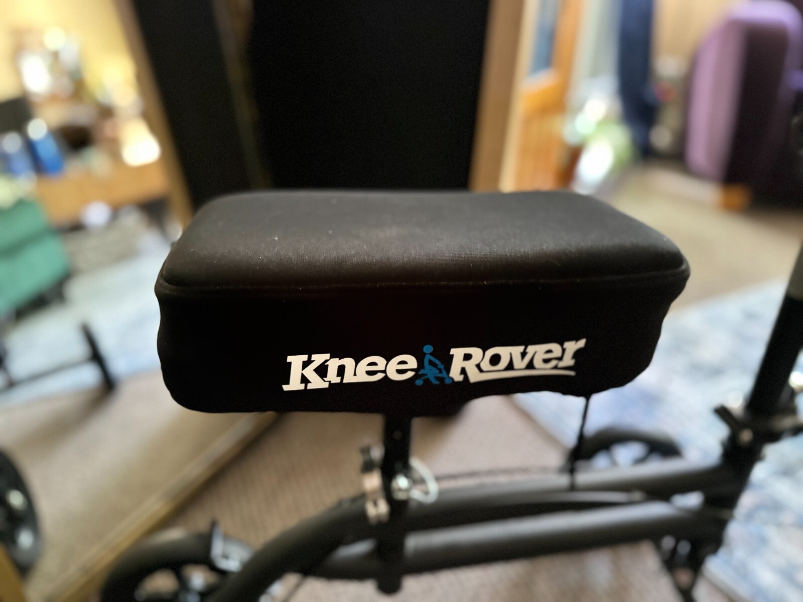 Black metal KneeRover mobility knee scooter