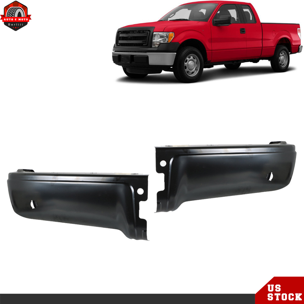 Primered Rear Bumper End Cap w/Park Assist Sensor Holes For 2009-2014 Ford F-150
