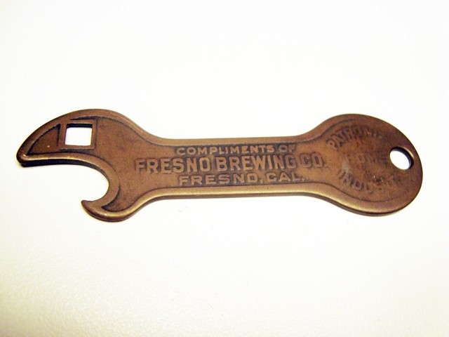 Circa 1910 Fresno Brewing Company Brass Opener, California