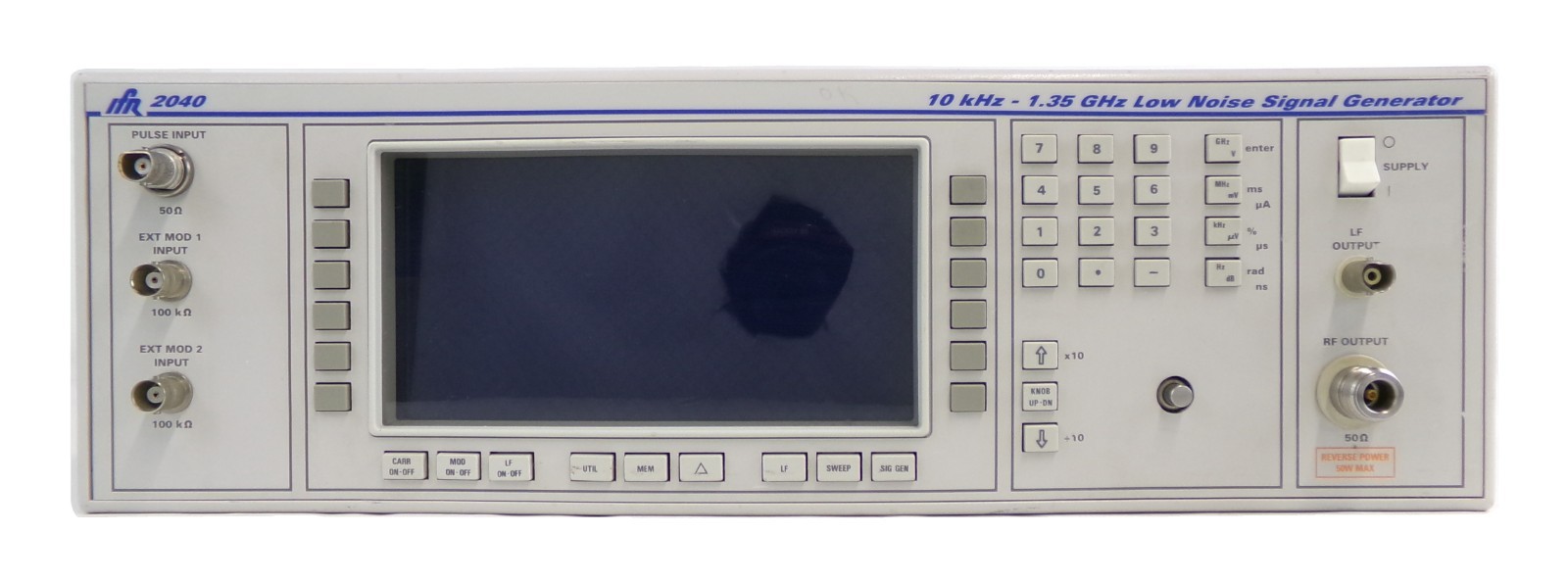IFR 2040 10khz-1.35Ghz Low Noise Signal Generator 9.15 Opt. 2 Dented As-Is Spare