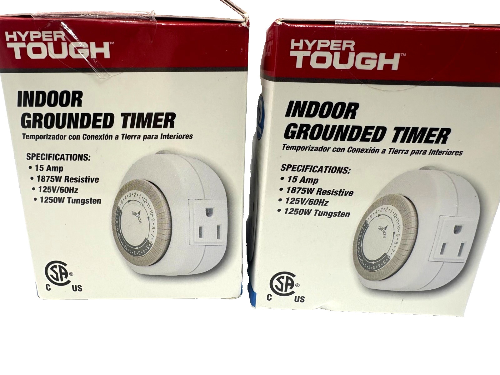 "2" HYPER TOUGH INDOOR GROUND TIMER Single Outlet Three Prong 15 AMP