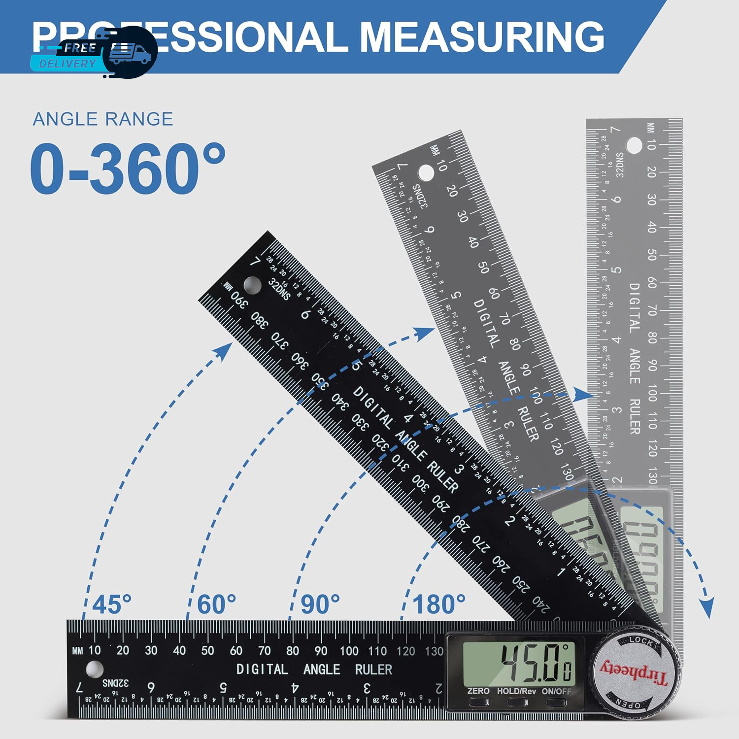 Digital Angle Finder Protractor 3Rd Generation Quick Display Angle Gauge