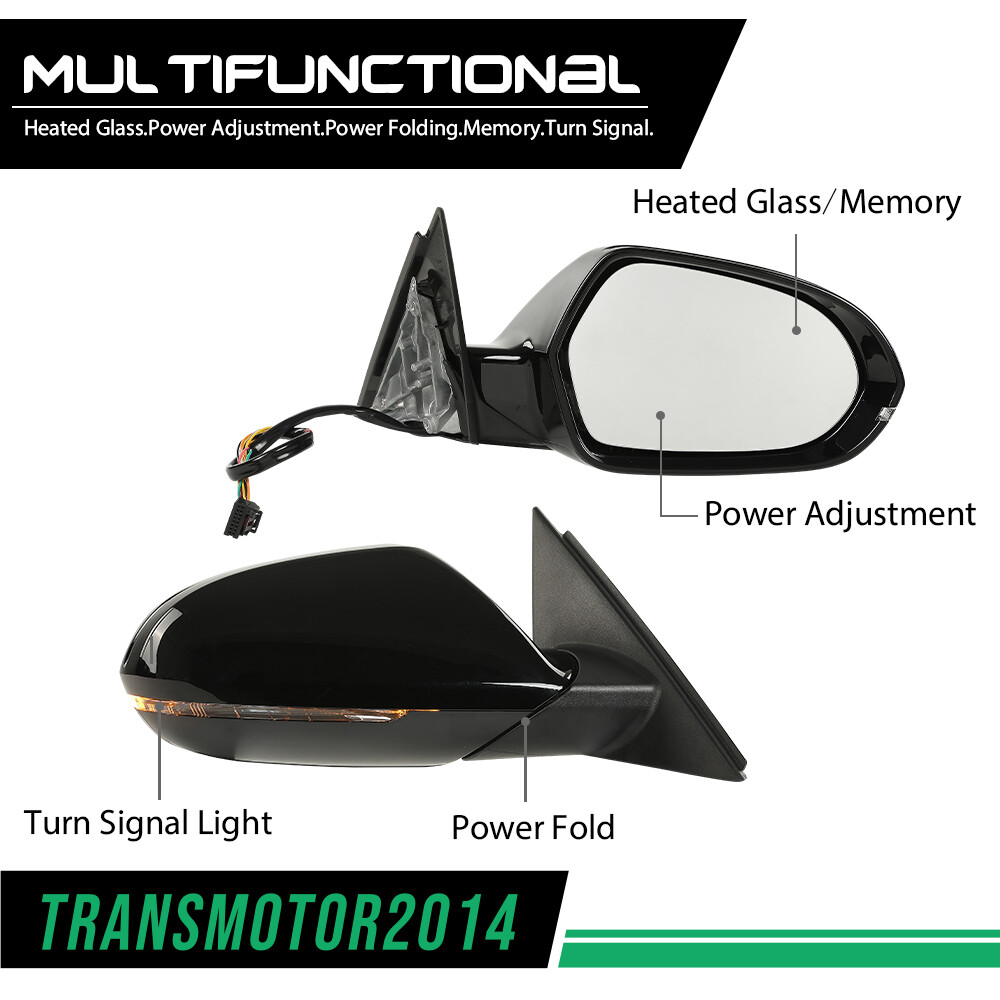 Passenger Side Mirror Signal Power Folding RH Fit For 2012-2018 Audi A6 Memory
