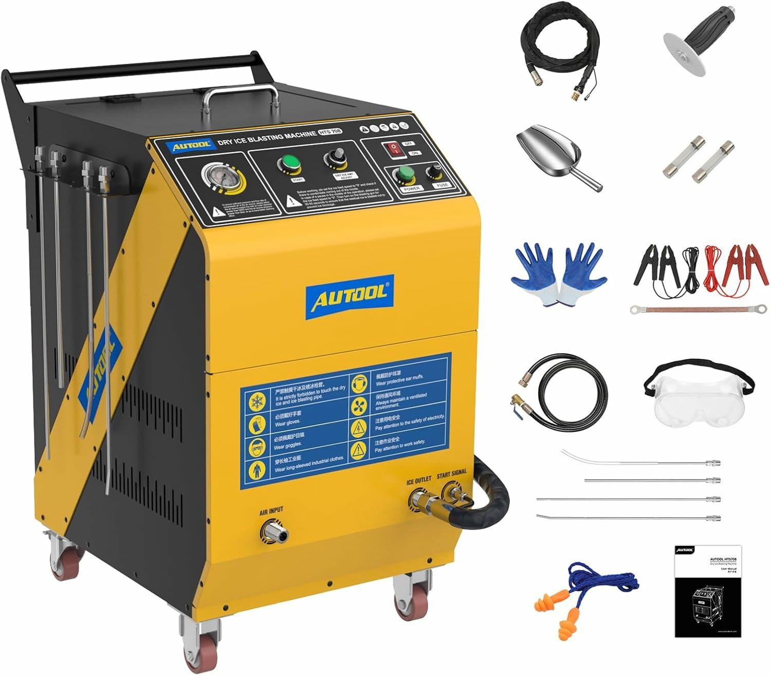 HTS708 Dry Ice Blaster Car Engine Intake Valve Dry Ice Blasting Cleaning Machine