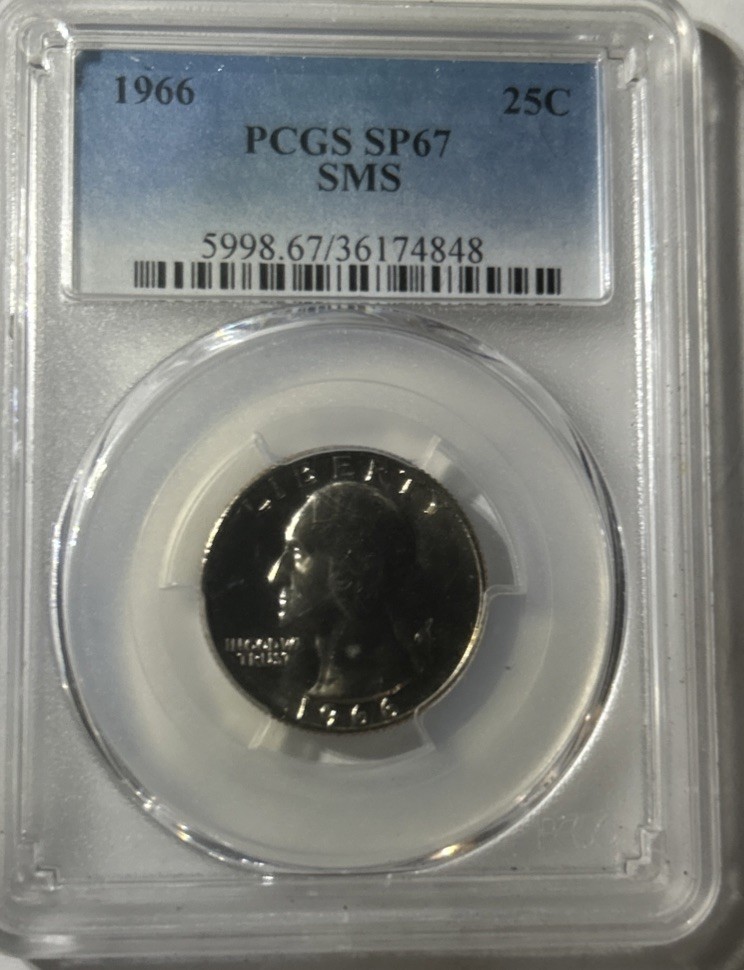 1966 Washington Quarter PCGS SP67 SMS