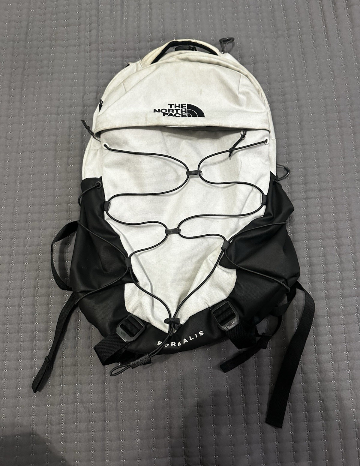 The North Face Borealis Beige/Black 25L Nylon Backpack Fits 15" Laptop