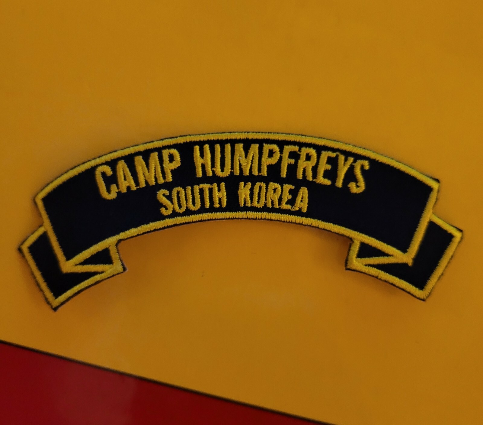 Camp Humphreys, South Korea 4" embroidered rocker tab patch
