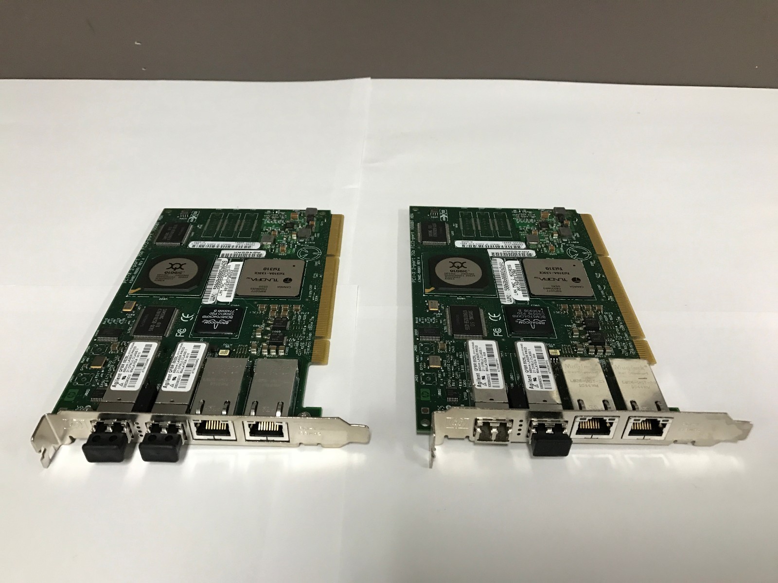 2x HP PCI-X 2GB 2-Port Fibre Channel 1000BaseT Adapter AB465AX
