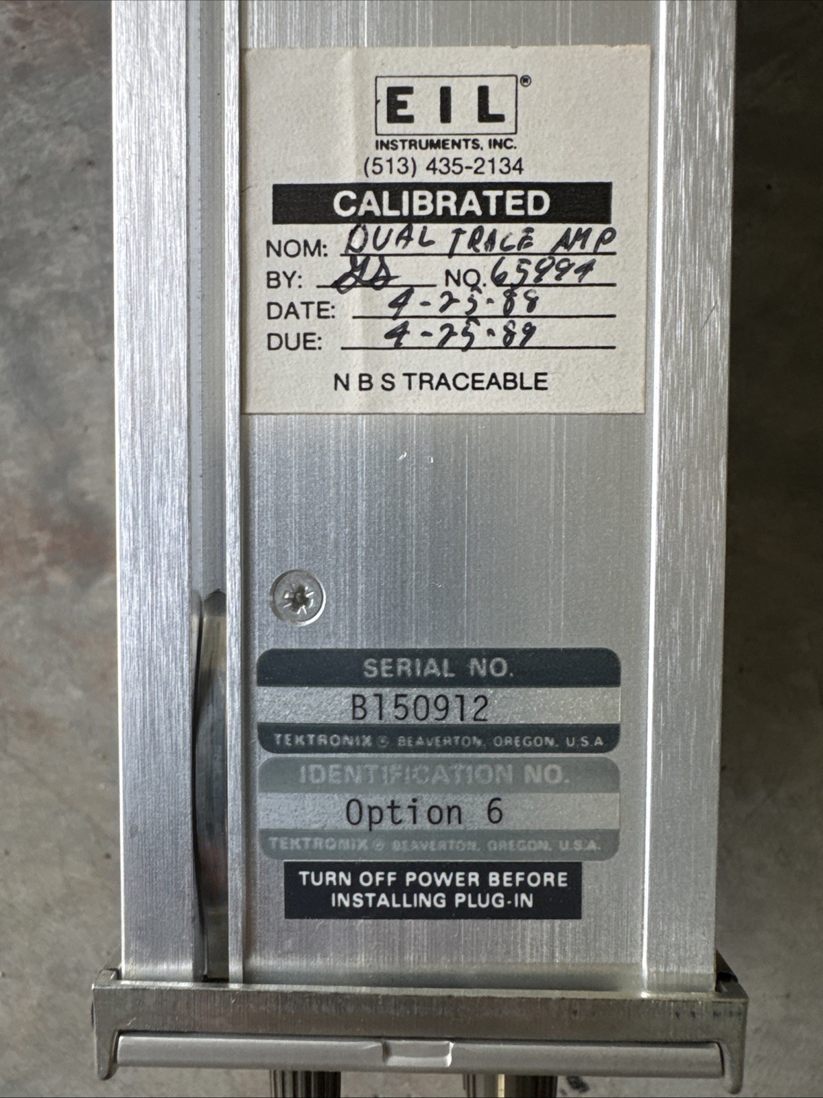 Tektronix 7A18 Dual Trace Amplifier Plug-in Module for Scope