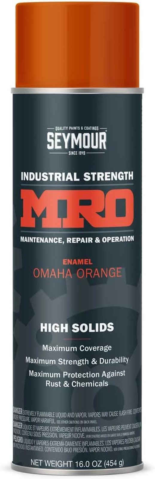 620-1450 Industrial MRO High Solids Spray Paint, Omaha Orange 16 Ounce (Pack of