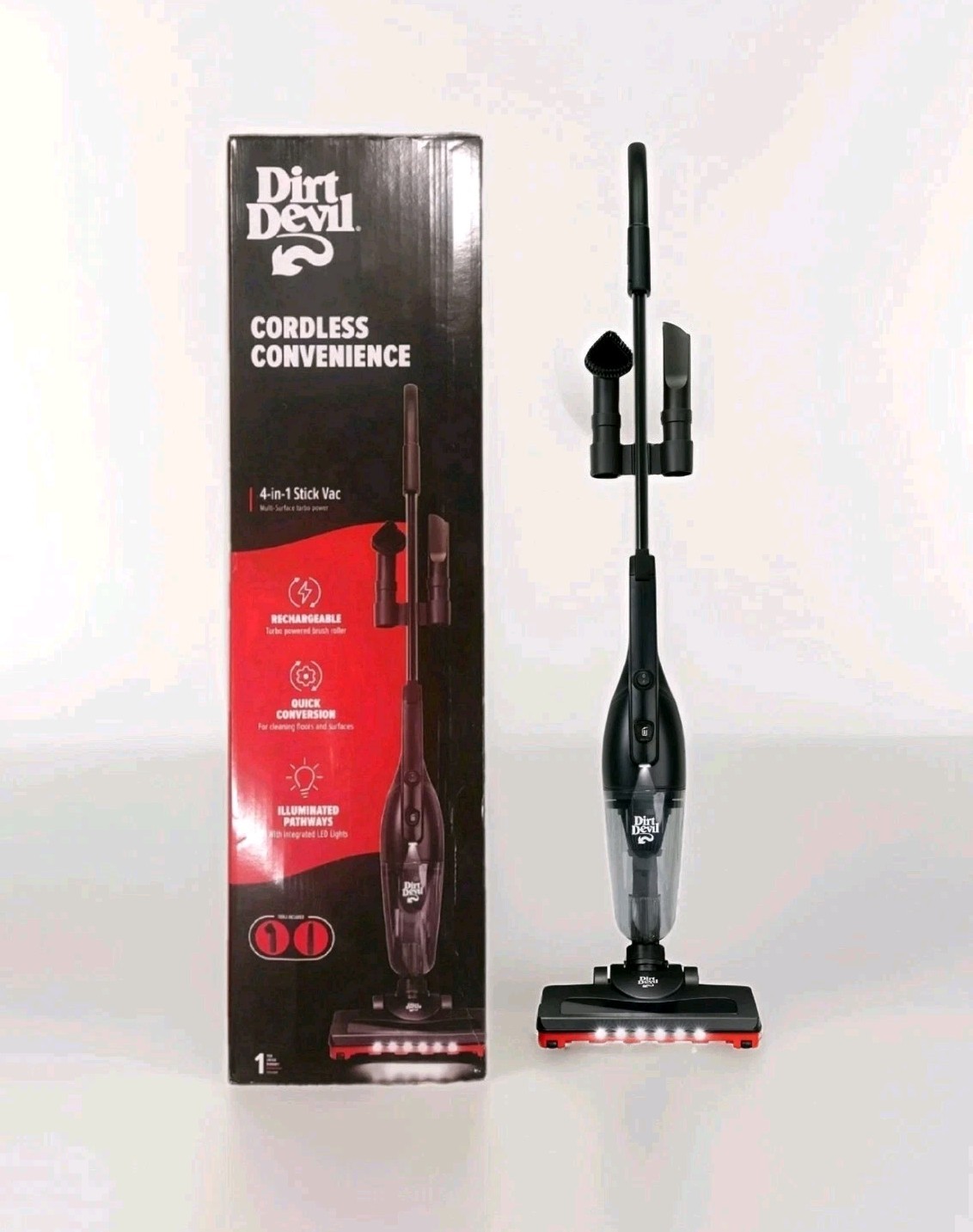 Dirt Devil Cordless Convenience 4-in-1 Stick Vac Rechargeable Vacuum EV2420RT 🆕
