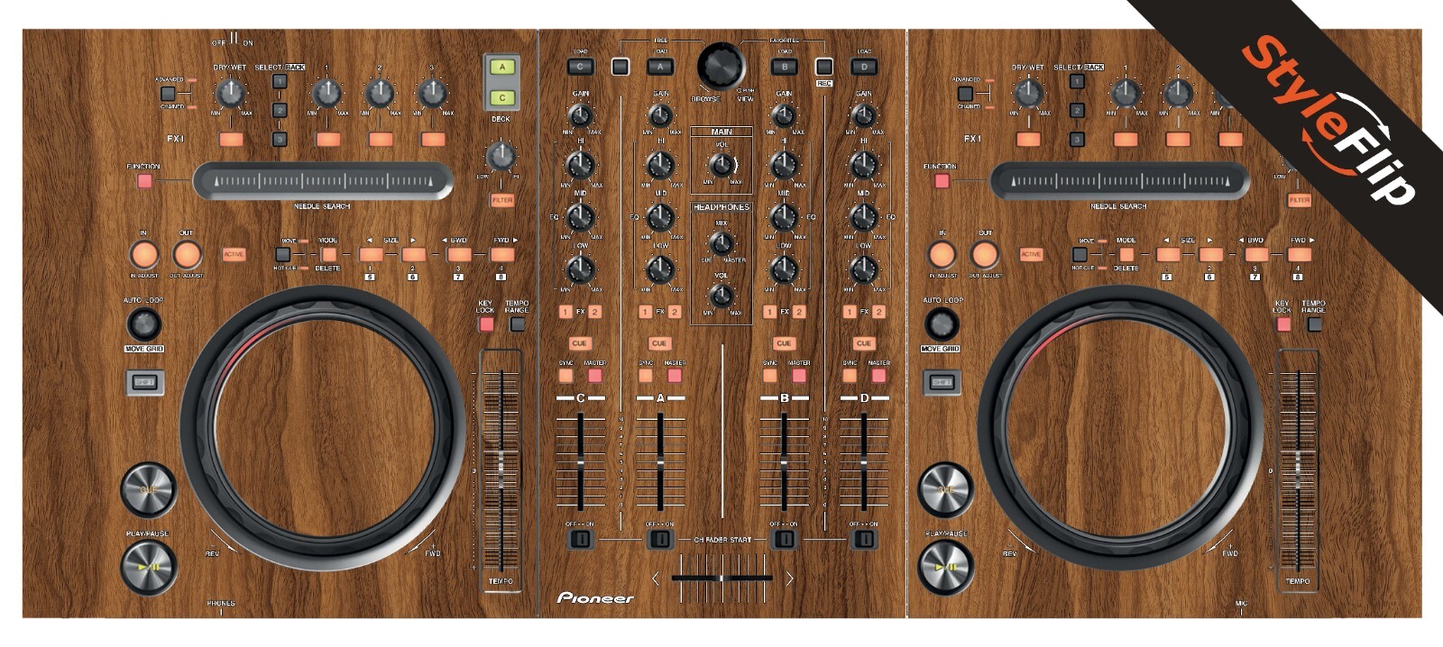 Pioneer DDJ-T1 Skin | Wood #2 | Protective Decal | StyleFlip Skins