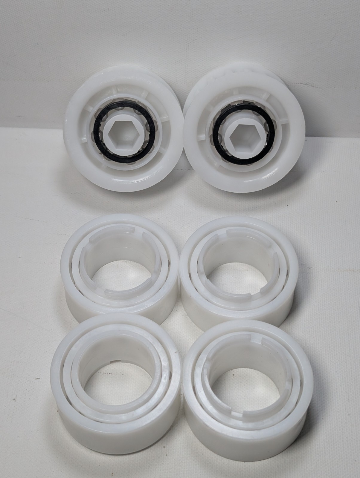 4 Pack Pool Cleaner Guide Wheels Replacement White Bearings Included Generic