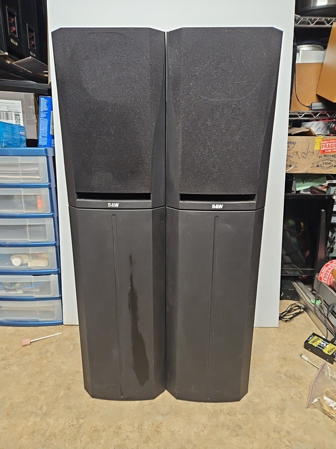 Vintage B&W Bowers & Wilkins DM305 Stereo Hi Fi Floor Standing Speakers