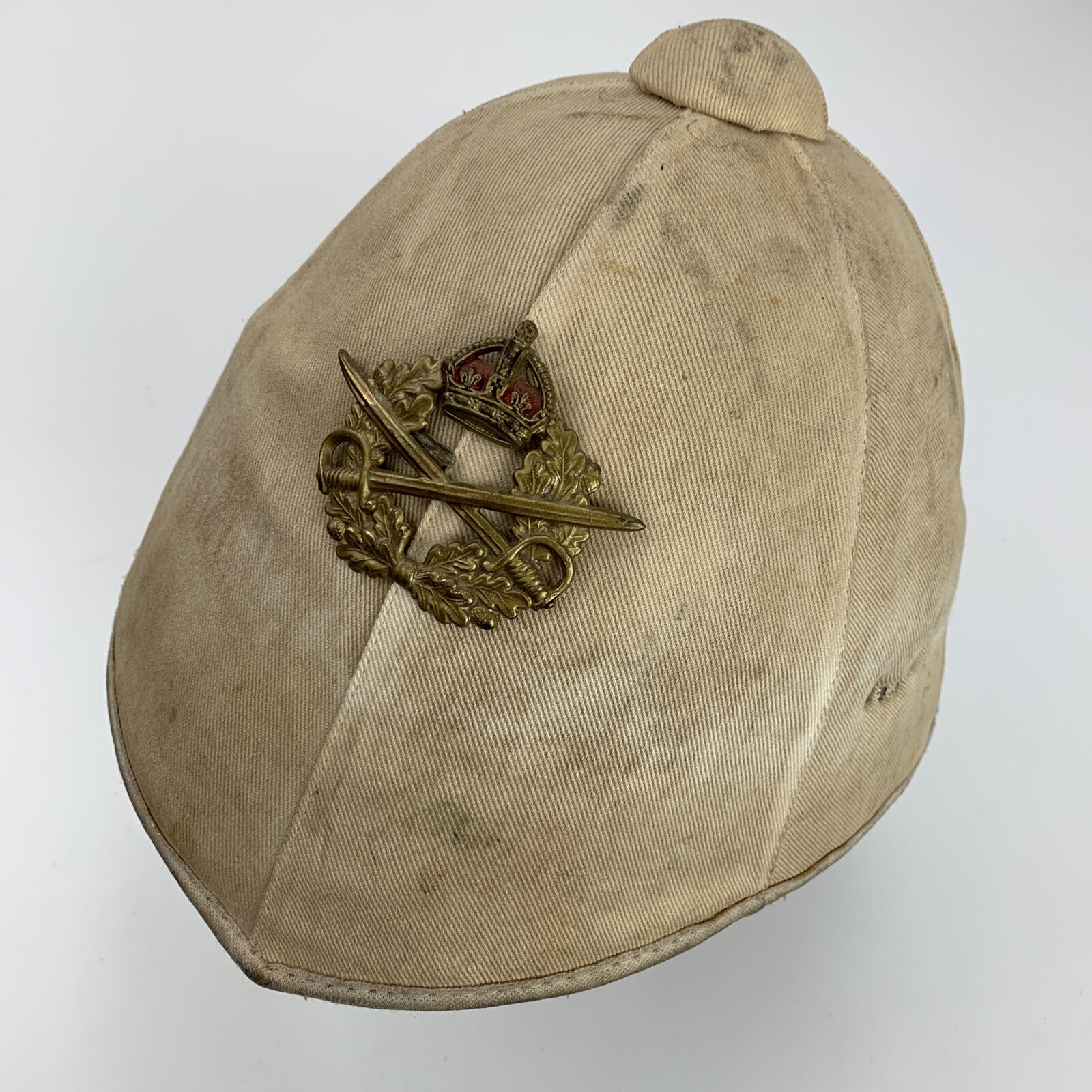 Vintage Military British? Service Hat w/ Crown Sword Crest