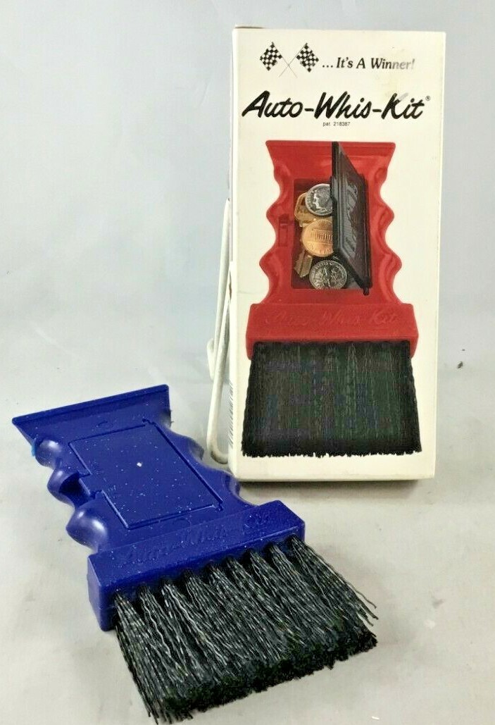 Lot Of 2 Auto-Whis-Kit Ice Scraper Whisk Broom Bottle Opener Coin Case New Boxed