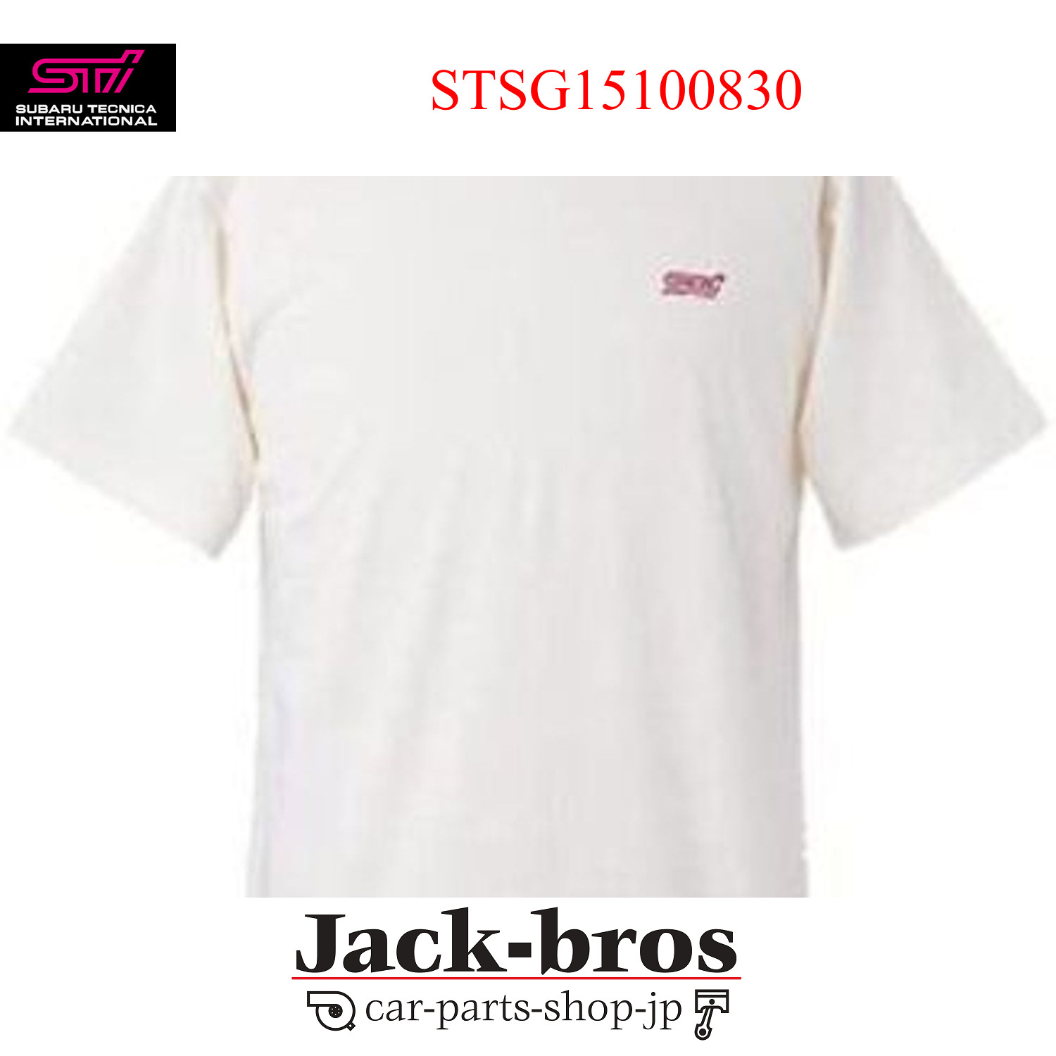 STI Genuine OEM COTTON T-SHIRT TITANIUM WHITE L SHIRT GOODS STSG15100830