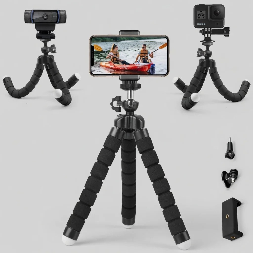 Adjustable Tripod Stand Flexible Octopus Phone Holder for iPhone Camera Bracket