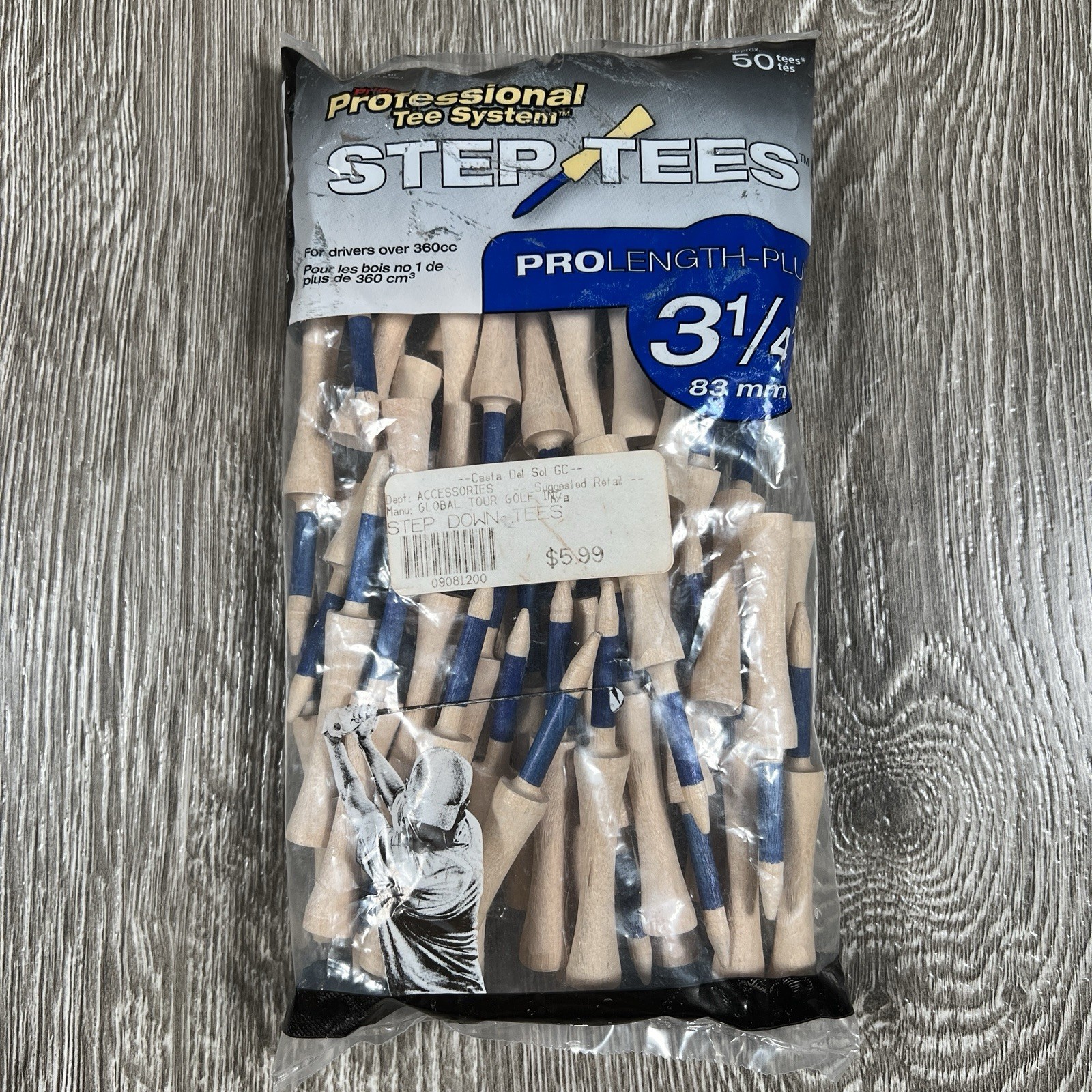PRIDE Sports Golf PTS Step Tees Wood 3.25" (50 pcs)